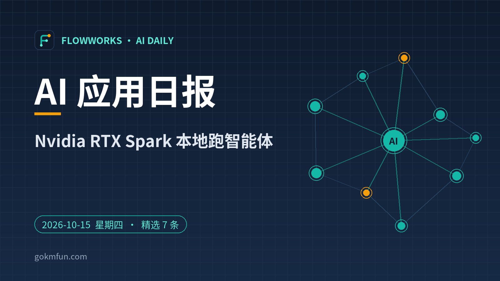 AI 应用日报 | 10月15日：Nvidia RTX Spark 本地跑智能体